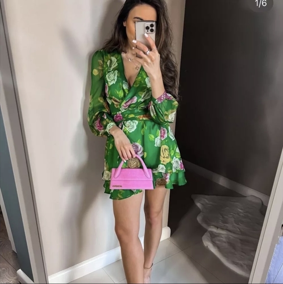 🏵️💚 Zara Mini Floral Dress - Picture 6 of 15